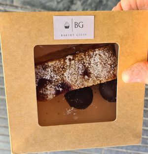 Plome/cherry cake with agave instead of sugar. Amazing at Bakery Giusy in Gran Canaria