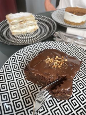 Chocolate brownie with Nutella (vg) spread   at Bakery Giusy in Gran Canaria