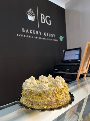 Cake with pistacho and white chocolate  at Bakery Giusy in Gran Canaria