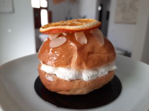 Amazing mini roscón de reyes at Bakery Giusy in Gran Canaria