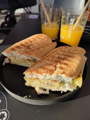 Bocadillos de tortilla y alioli at Bakery Giusy in Gran Canaria