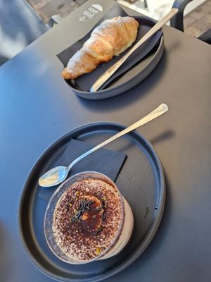 Croissant and Tiramisu pistache at Bakery Giusy in Gran Canaria