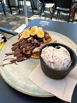 Chocolate pancakes 🥞   at Bakery Giusy in Gran Canaria