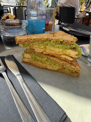 Tofu, miso mayo & avocado toasted sandwich 🥪   at Bakery Giusy in Gran Canaria