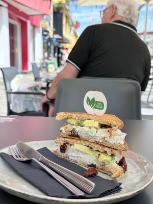 “Mozzarella” avocado and sundried tomato sandwichh  at Bakery Giusy in Gran Canaria