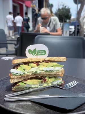 Feta, avocado and sun dried tomato sandwich    at Bakery Giusy in Gran Canaria