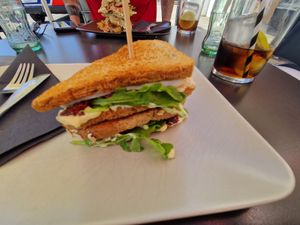 Feta and dried tomato sandwich at Bakery Giusy in Gran Canaria