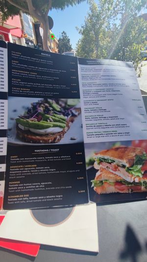 Menu at Bakery Giusy in Gran Canaria