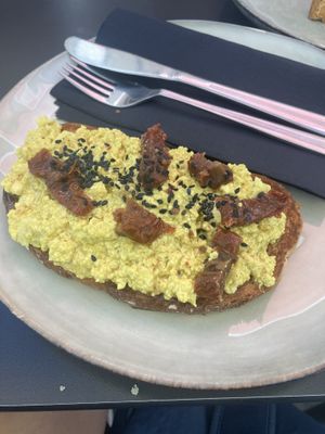Scrambled tofu  at Bakery Giusy in Gran Canaria