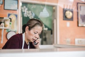 Chiueh, The owner and chef a Garden Wok  at Garden Wok in Tarzana