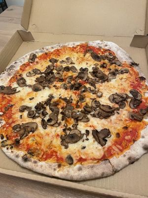 Vegan cheese and mushrooms 😍😍  at Fire Engine Pizza Company 3 in Shelton