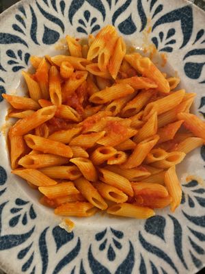 Pasta with tomato   at Caffè delle Guide in Alagna Valsesia