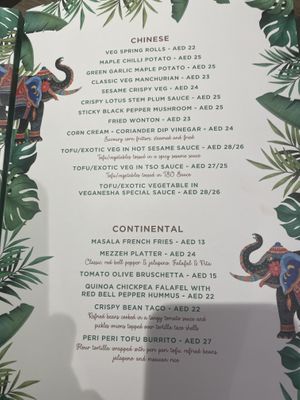 menu #5  at Veganesha  in Dubai