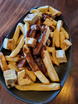 Tofu Poutine at Columbus Brewing Company Beer Hall in Columbus
