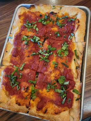 Marinara Pizza at Columbus Brewing Company Beer Hall in Columbus