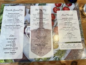 Menu (not fully vegan)   at Uraidla Hotel in Uraidla