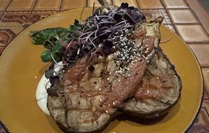 Eggplant "steak”  at Uraidla Hotel in Uraidla