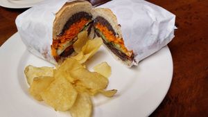 Ciabatta (bigger than it looks)  at La Cosecha Coffee & Bakery in Otavalo