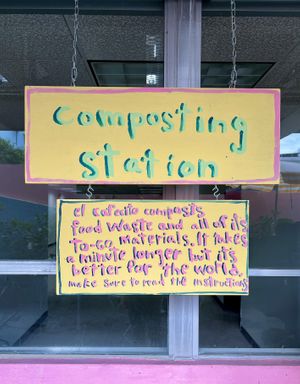 Composting station   at El Cafecito in San Juan