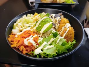 Sushi bowl at Kure Juice Bar in Apia