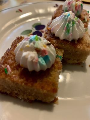 Vegan dessert cakes  at La Sidreria in Milan