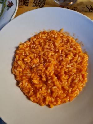 Risotto with tomato at La Sidreria in Milan