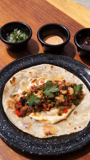 Taco gobernador   at Umi Vegan  in Playa Del Carmen