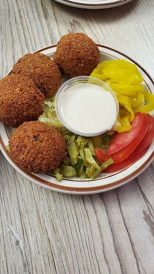 falafel plate at Mediterranean Cafe & Grill in Fogelsville