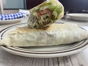 Falafel saj   at Mediterranean Cafe & Grill in Fogelsville