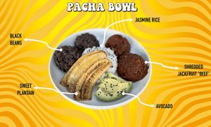 This Vegan version of the Venezuelan Pabellon will provide the nutrients and energy needed to keep you going the rest of the day at Pacha Roots in Miami