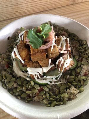 Tofu bowl  at Pacha Roots in Miami