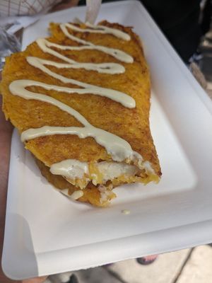 "Queso" Cachapa at Pacha Roots in Miami