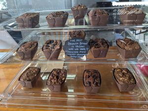 Vegan GF banana bread at Pacha Roots in Miami