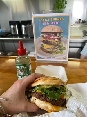 Pacha Burger. Wow! at Pacha Roots in Miami