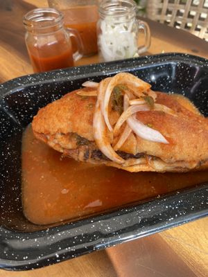 Torta ahogada   at Vegan Spot by Revolution in Playa Del Carmen