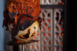 Trompo elaborado de setas 🍄   at Vegan Spot by Revolution in Playa Del Carmen