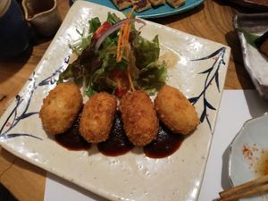 Tofu croquettes - had egg but we were told about it before hand  at Koushi 紅絲 in Nara