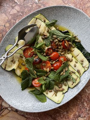 Grilled zucchini salad  at Yamas Greek & Drink in West End