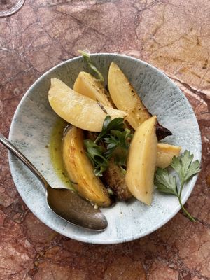 Lemon potatoes side   at Yamas Greek & Drink in West End