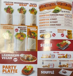 Menu  at Cigköftem in Koblenz