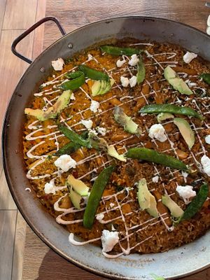 arroz de heura y verduras at Roce in Cambrils
