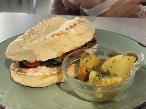 Llonguet vegano de berenjena   at Panorama Bar Bazar in Mallorca