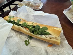 Teriyaki chicken bahn mi  at Thien Dang Vegetarian in Garden Grove