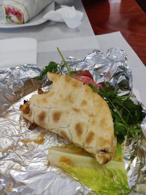 Yummy bánh mì kept dâu hû...vegan tofu steak pita! at Thien Dang Vegetarian in Garden Grove