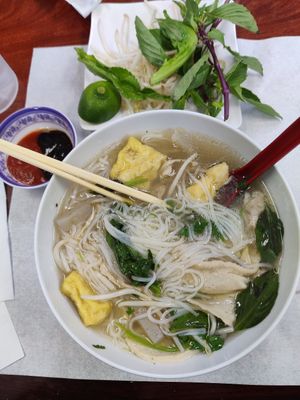 Delicious vegan beef noodles with lemongrass at Thien Dang Vegetarian in Garden Grove