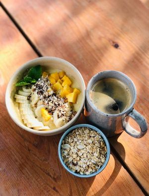Smoothie bowl at Bloom Coffee in Lalitpur