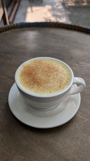 Golden milk at Bloom Coffee in Lalitpur