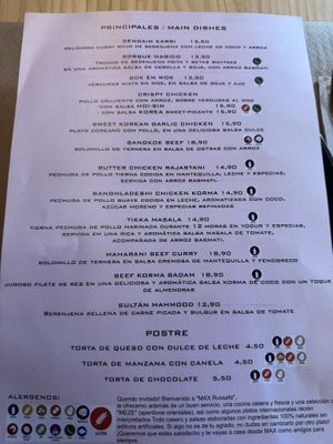 First 3 items are already vegan. The rest can be made vegan on request (choose between tofu and seitan). at Max Russafa in Valencia