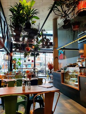 Inside at Mr. Bens Cafe in Dusseldorf