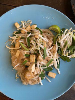 Vegan Pad Thai  at Jigsaw Cafe in Koh Samui